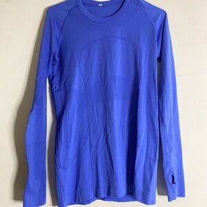 Lululemon blue swiftly tech long sleeve top 10